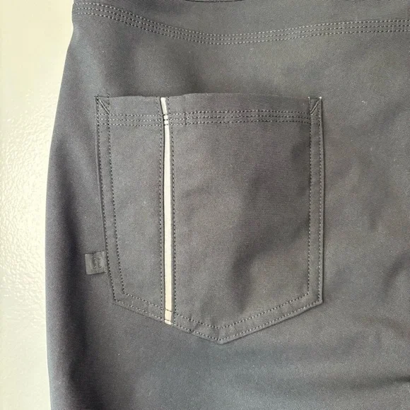 Lululemon Day Trip Reflective 5 Pocket Boyfriend Pants Warpstreme Black 35”x28” - Picture 6 of 8